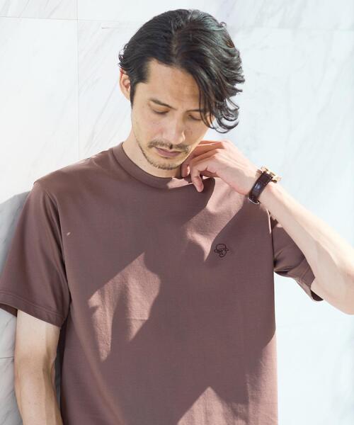 TAKEO KIKUCHI(タケオキクチ)の「ワンストローク刺繍 半袖 Tシャツ(Tシャツ/カットソー・メンズ・ライトグレー/ブラウン系その他/ホワイト/オレンジ/ネイビー系6/グリーン系・02/04/03)」の22枚目の写真