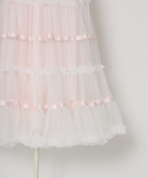 Lolime by mellfy memory（ロリミー バイ メルフィーメモリー）の「lace ruffle volume tulle skirt（スカート・レディース・ピンク/ホワイト・LL/M）」の15枚目の写真