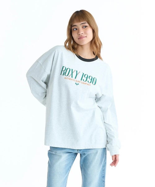 ROXY(ロキシー)の「ROXY ウィメンズ ROXY 1990 長袖Tシャツ ロンT ドロップショルダー 【2026年春夏モデル】/ロキシーリンガーネックバックプリントロンT(Tシャツ/カットソー・レディース・グレー/ブラック/ホワイト/レッド・LARGE/MEDIUM/SMALL)」の3枚目の写真
