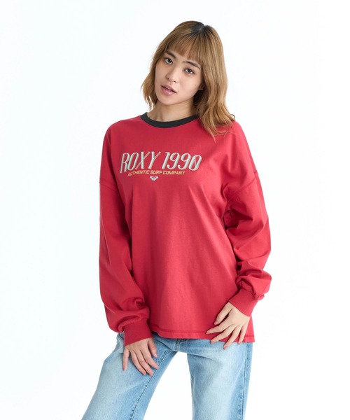 ROXY(ロキシー)の「ROXY ウィメンズ ROXY 1990 長袖Tシャツ ロンT ドロップショルダー 【2026年春夏モデル】/ロキシーリンガーネックバックプリントロンT(Tシャツ/カットソー・レディース・グレー/ブラック/ホワイト/レッド・LARGE/MEDIUM/SMALL)」の4枚目の写真