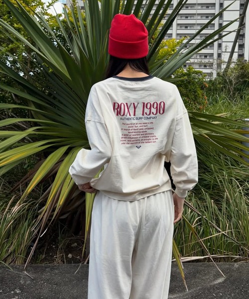 ROXY(ロキシー)の「ROXY ウィメンズ ROXY 1990 長袖Tシャツ ロンT ドロップショルダー 【2026年春夏モデル】/ロキシーリンガーネックバックプリントロンT(Tシャツ/カットソー・レディース・グレー/ブラック/ホワイト/レッド・LARGE/MEDIUM/SMALL)」の2枚目の写真