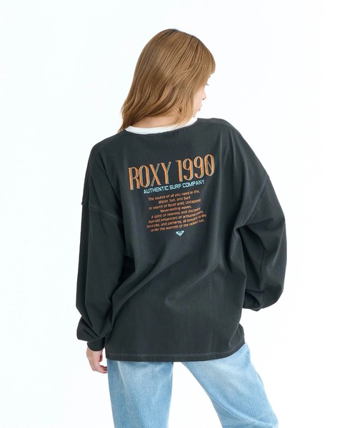 ROXY(ロキシー)の「ROXY ウィメンズ ROXY 1990 長袖Tシャツ ロンT ドロップショルダー 【2026年春夏モデル】/ロキシーリンガーネックバックプリントロンT(Tシャツ/カットソー・レディース・グレー/ブラック/ホワイト/レッド・LARGE/MEDIUM/SMALL)」の15枚目の写真