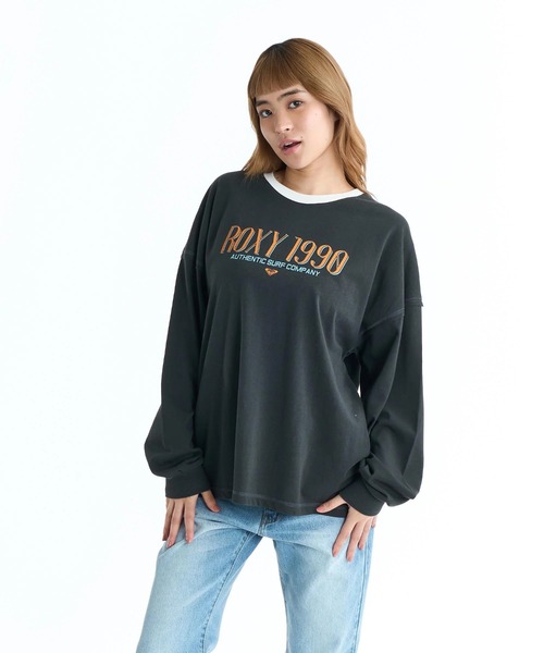 ROXY(ロキシー)の「ROXY ウィメンズ ROXY 1990 長袖Tシャツ ロンT ドロップショルダー 【2026年春夏モデル】/ロキシーリンガーネックバックプリントロンT(Tシャツ/カットソー・レディース・グレー/ブラック/ホワイト/レッド・LARGE/MEDIUM/SMALL)」の11枚目の写真