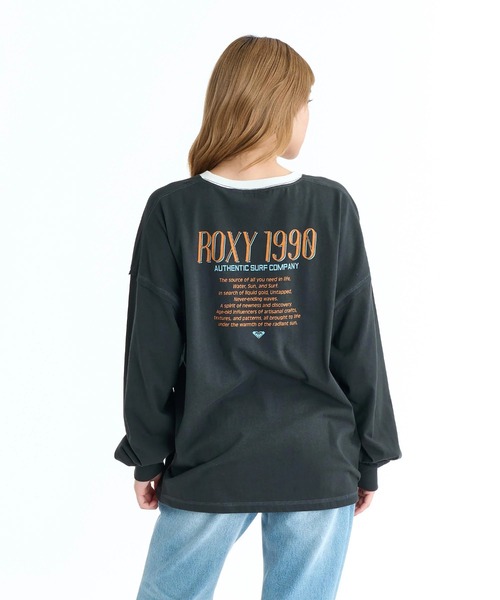 ROXY(ロキシー)の「ROXY ウィメンズ ROXY 1990 長袖Tシャツ ロンT ドロップショルダー 【2026年春夏モデル】/ロキシーリンガーネックバックプリントロンT(Tシャツ/カットソー・レディース・グレー/ブラック/ホワイト/レッド・LARGE/MEDIUM/SMALL)」の12枚目の写真