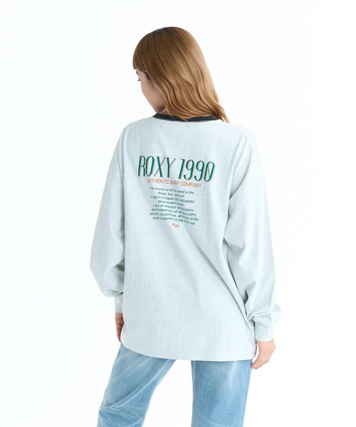 ROXY(ロキシー)の「ROXY ウィメンズ ROXY 1990 長袖Tシャツ ロンT ドロップショルダー 【2026年春夏モデル】/ロキシーリンガーネックバックプリントロンT(Tシャツ/カットソー・レディース・グレー/ブラック/ホワイト/レッド・LARGE/MEDIUM/SMALL)」の6枚目の写真