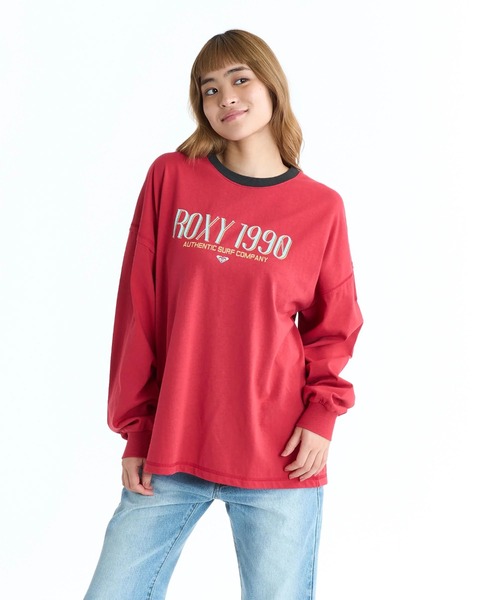 ROXY(ロキシー)の「ROXY ウィメンズ ROXY 1990 長袖Tシャツ ロンT ドロップショルダー 【2026年春夏モデル】/ロキシーリンガーネックバックプリントロンT(Tシャツ/カットソー・レディース・グレー/ブラック/ホワイト/レッド・LARGE/MEDIUM/SMALL)」の7枚目の写真
