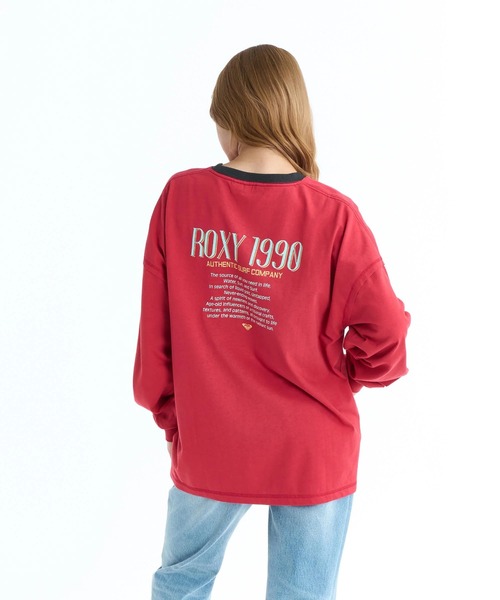 ROXY(ロキシー)の「ROXY ウィメンズ ROXY 1990 長袖Tシャツ ロンT ドロップショルダー 【2026年春夏モデル】/ロキシーリンガーネックバックプリントロンT(Tシャツ/カットソー・レディース・グレー/ブラック/ホワイト/レッド・LARGE/MEDIUM/SMALL)」の9枚目の写真