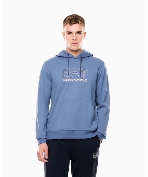 EMPORIO ARMANI EA7(エンポリオアルマーニイーエーセブン)の「<オンライン限定>【エンポリオ アルマーニ EA7】Visibility フード付きスウェットシャツ コットン(スウェット・メンズ・ブルー/アイボリー/ブラック・X-SMALL/LARGE/MEDIUM/SMALL/X-LARGE)」の3枚目の写真