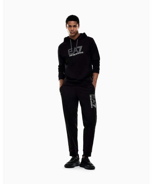 EMPORIO ARMANI EA7(エンポリオアルマーニイーエーセブン)の「<オンライン限定>【エンポリオ アルマーニ EA7】Visibility フード付きスウェットシャツ コットン(スウェット・メンズ・ブルー/アイボリー/ブラック・X-SMALL/LARGE/MEDIUM/SMALL/X-LARGE)」の4枚目の写真