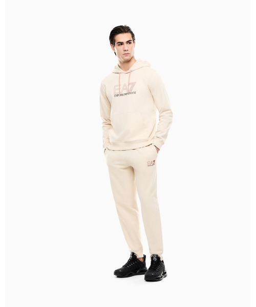 EMPORIO ARMANI EA7(エンポリオアルマーニイーエーセブン)の「<オンライン限定>【エンポリオ アルマーニ EA7】Visibility フード付きスウェットシャツ コットン(スウェット・メンズ・ブルー/アイボリー/ブラック・X-SMALL/LARGE/MEDIUM/SMALL/X-LARGE)」の7枚目の写真