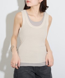 【Healthknit】2枚セット ベーシックタンクトップ 2Pセット タンクトップ レイヤード 重ね着 HR26S-L303