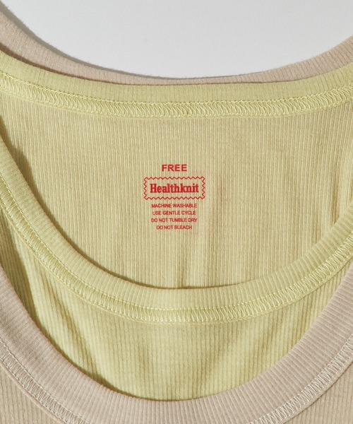 Healthknit(ヘルスニット)の「【Healthknit】2枚セット ベーシックタンクトップ 2Pセット タンクトップ レイヤード 重ね着 HR26S-L303(タンクトップ・レディース・ベージュ系その他2/ベージュ系その他/ブラック系1・FREE)」の15枚目の写真