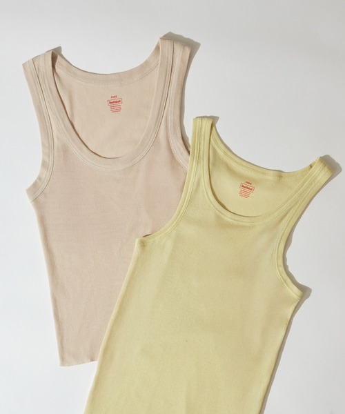 Healthknit(ヘルスニット)の「【Healthknit】2枚セット ベーシックタンクトップ 2Pセット タンクトップ レイヤード 重ね着 HR26S-L303(タンクトップ・レディース・ベージュ系その他2/ベージュ系その他/ブラック系1・FREE)」の14枚目の写真
