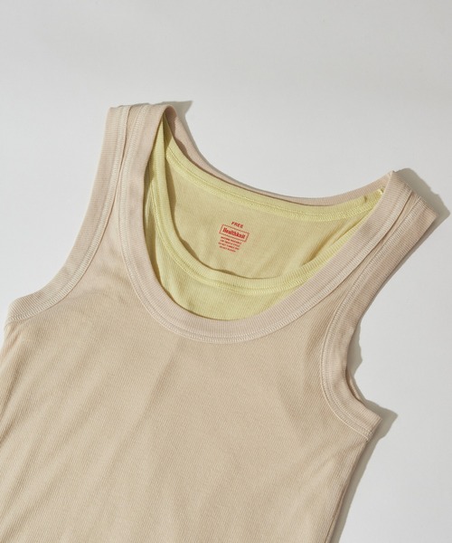 Healthknit(ヘルスニット)の「【Healthknit】2枚セット ベーシックタンクトップ 2Pセット タンクトップ レイヤード 重ね着 HR26S-L303(タンクトップ・レディース・ベージュ系その他2/ベージュ系その他/ブラック系1・FREE)」の5枚目の写真