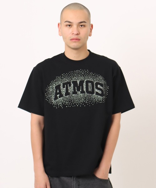 atmos(アトモス)の「atmos Sequins Logo T-shirt / アトモス シークインズ ロゴ T-シャツ(Tシャツ/カットソー・メンズ・ブルー/ブラック/ホワイト・M/XL/L)」の1枚目の写真