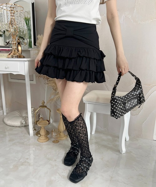 PHILLY(フィリー)の「リボンベルトスウェットスカート(スカート・レディース・グレー/ブラック・FREE)」の6枚目の写真