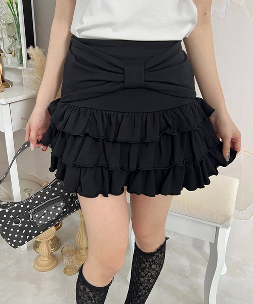 PHILLY(フィリー)の「リボンベルトスウェットスカート(スカート・レディース・グレー/ブラック・FREE)」の3枚目の写真