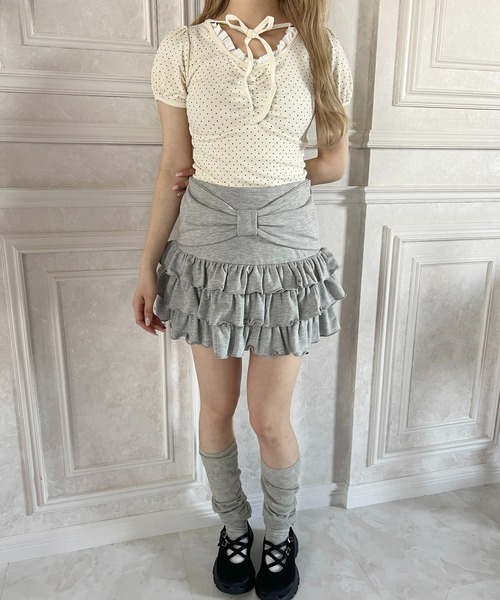 PHILLY(フィリー)の「リボンベルトスウェットスカート(スカート・レディース・グレー/ブラック・FREE)」の13枚目の写真