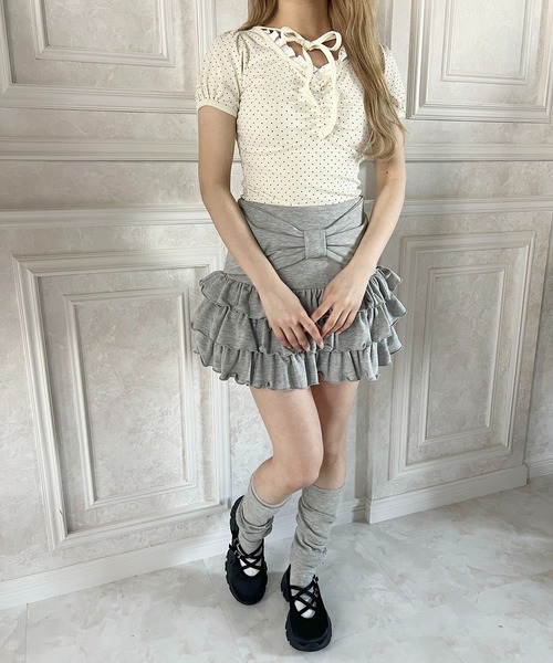 PHILLY(フィリー)の「リボンベルトスウェットスカート(スカート・レディース・グレー/ブラック・FREE)」の14枚目の写真