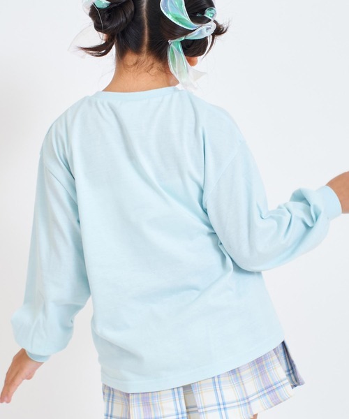 ANAP kids(アナップキッズ)の「ダイナーロゴプリントロンT(Tシャツ/カットソー・キッズ・ライトブルー/ホワイト/ブラック・130/120/110)」の9枚目の写真