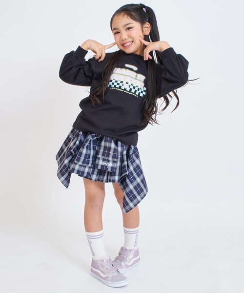 ANAP kids(アナップキッズ)の「ダイナーロゴプリントロンT(Tシャツ/カットソー・キッズ・ライトブルー/ホワイト/ブラック・130/120/110)」の8枚目の写真