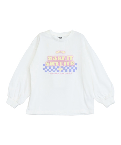 ANAP kids(アナップキッズ)の「ダイナーロゴプリントロンT(Tシャツ/カットソー・キッズ・ライトブルー/ホワイト/ブラック・130/120/110)」の15枚目の写真