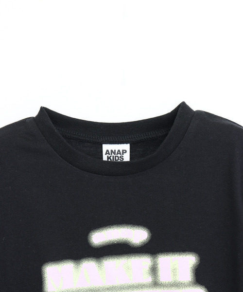 ANAP kids(アナップキッズ)の「ダイナーロゴプリントロンT(Tシャツ/カットソー・キッズ・ライトブルー/ホワイト/ブラック・130/120/110)」の16枚目の写真