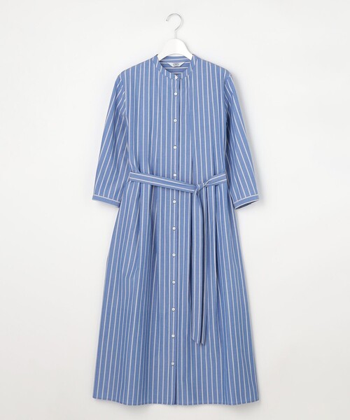 J.PRESS(ジェイプレス)の「TC ハイカウントストライプ シャツ ワンピース(ワンピース・レディース・ブルー系1/ブラウン系1/グレー系1・11/9)」の14枚目の写真