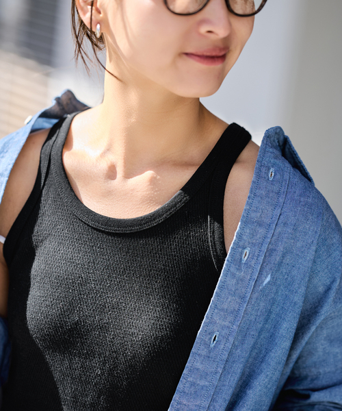 FRAMeWORK（フレームワーク）の「サーマルタンクトップ（タンクトップ・レディース・ホワイト/グレー/ブラック・FREE）」の6枚目の写真