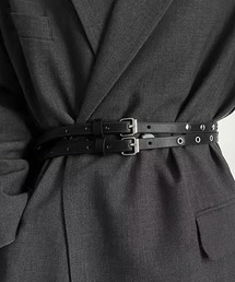 uyu. | 【コーデを引き締める】スタッズダブルベルト(ベルト)