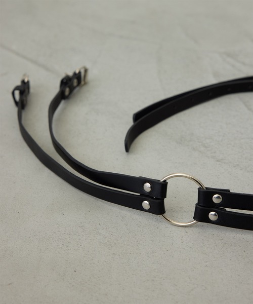 uyu.（ウユ）の「【コーデを引き締める】スタッズダブルベルト（ベルト・レディース・ブラック・FREE）」の8枚目の写真