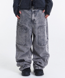 KICHUL（キチョル）の「Asym Vintage Cargo Denim Pants (Stone Grey)（デニムパンツ）」