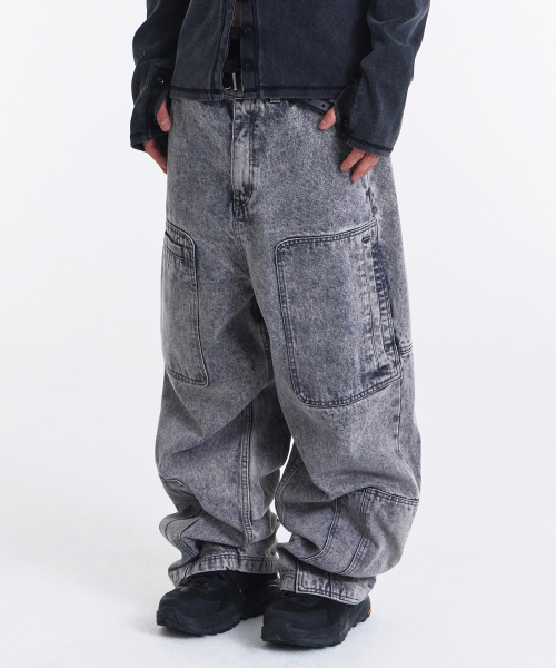 KICHUL(キチョル)の「Asym Vintage Cargo Denim Pants (Stone Grey)(デニムパンツ・レディース・その他・SMALL/MEDIUM/LARGE)」の6枚目の写真