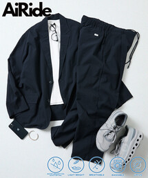 FREAK'S STORE | 限定展開 AiRide/エアライド リラックスフィット シアサッカー セットアップ/テーラードジャケット/ワイドスラックス/吸水速乾/UVカット(セットアップ)
