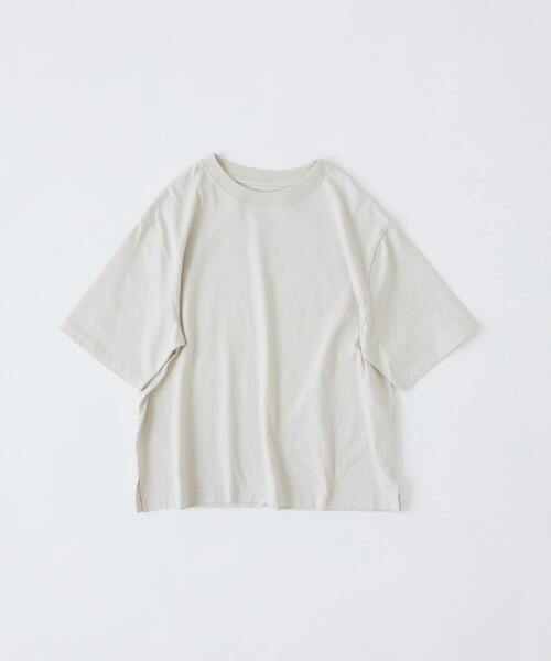 conges payes ADIEU TRISTESSE(コンジェ ペイエ アデュートリステス)の「ドロップショルダーベーシックTシャツ(Tシャツ/カットソー・レディース・ベージュ/ライトグレー/チャコールグレー・FREE)」の1枚目の写真