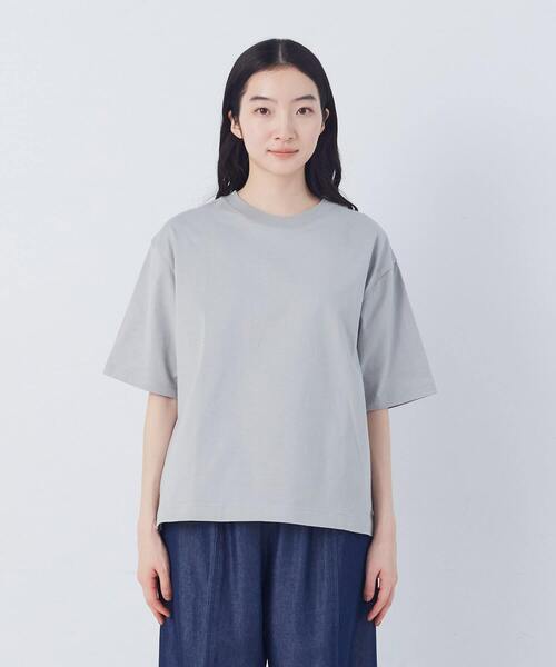 conges payes ADIEU TRISTESSE(コンジェ ペイエ アデュートリステス)の「ドロップショルダーベーシックTシャツ(Tシャツ/カットソー・レディース・ベージュ/ライトグレー/チャコールグレー・FREE)」の14枚目の写真