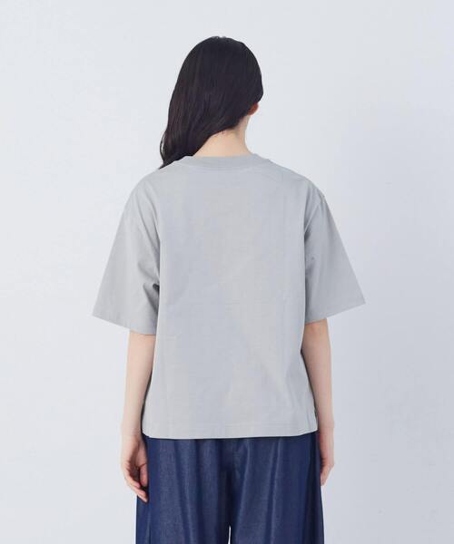 conges payes ADIEU TRISTESSE(コンジェ ペイエ アデュートリステス)の「ドロップショルダーベーシックTシャツ(Tシャツ/カットソー・レディース・ベージュ/ライトグレー/チャコールグレー・FREE)」の16枚目の写真