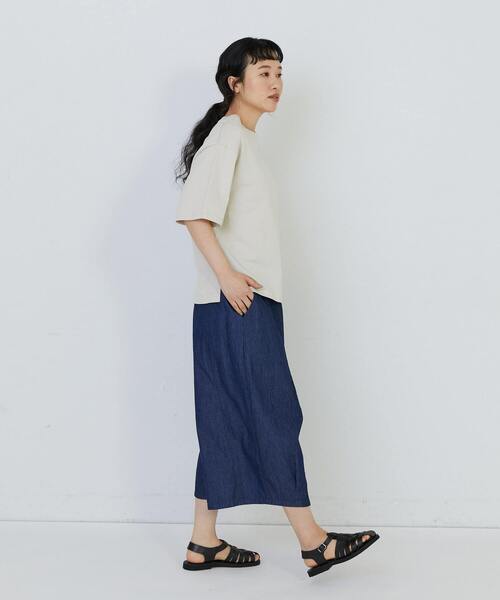 conges payes ADIEU TRISTESSE(コンジェ ペイエ アデュートリステス)の「ドロップショルダーベーシックTシャツ(Tシャツ/カットソー・レディース・ベージュ/ライトグレー/チャコールグレー・FREE)」の19枚目の写真