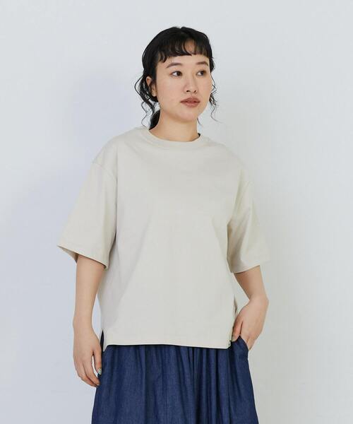 conges payes ADIEU TRISTESSE(コンジェ ペイエ アデュートリステス)の「ドロップショルダーベーシックTシャツ(Tシャツ/カットソー・レディース・ベージュ/ライトグレー/チャコールグレー・FREE)」の21枚目の写真