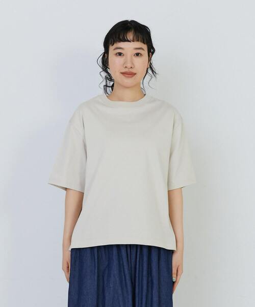 conges payes ADIEU TRISTESSE(コンジェ ペイエ アデュートリステス)の「ドロップショルダーベーシックTシャツ(Tシャツ/カットソー・レディース・ベージュ/ライトグレー/チャコールグレー・FREE)」の22枚目の写真