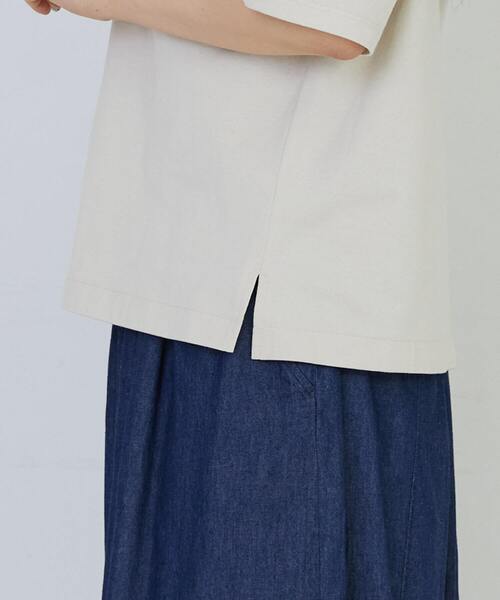conges payes ADIEU TRISTESSE（コンジェ ペイエ アデュートリステス）の「ドロップショルダーベーシックＴシャツ（Tシャツ/カットソー・レディース・ベージュ/ライトグレー/チャコールグレー・FREE）」の11枚目の写真