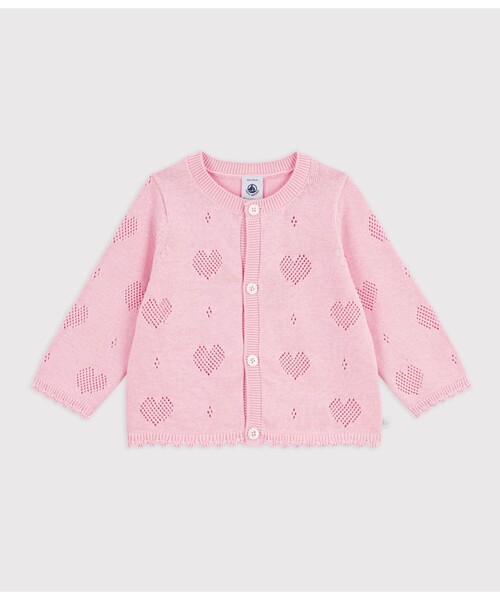 【新品】プチバトー　3点セット　81cm 女の子 カーディガン ワンピース ピンク PETIT BATEAU PETIT BATEAU｜プチバトー（キッズ）のトップス（ピンク/桃色系
