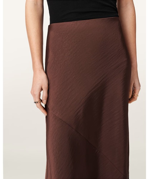 ALLSAINTS(オールセインツ)の「DARYA BIAS CUT MAXI SKIRT | DARYA バイアス カット マキシ スカート(スカート・レディース・ブラウン系その他・10/8/6/4)」の4枚目の写真