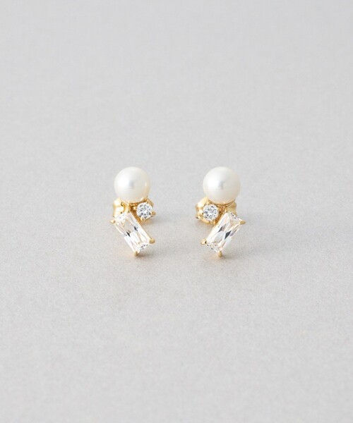 ピアス パール×ジルコニア（ピアス（両耳用））｜Jouete（ジュエッテ
