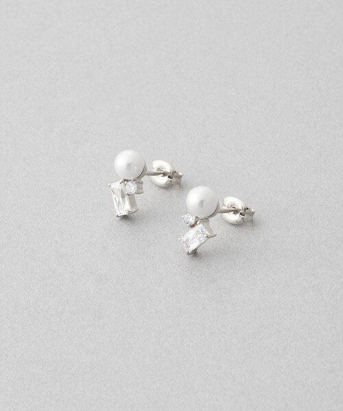 Jouete(ジュエッテ)の「ピアス パール×ジルコニア(ピアス(両耳用)・レディース・イエローゴールド/プラチナム・FREE)」の3枚目の写真