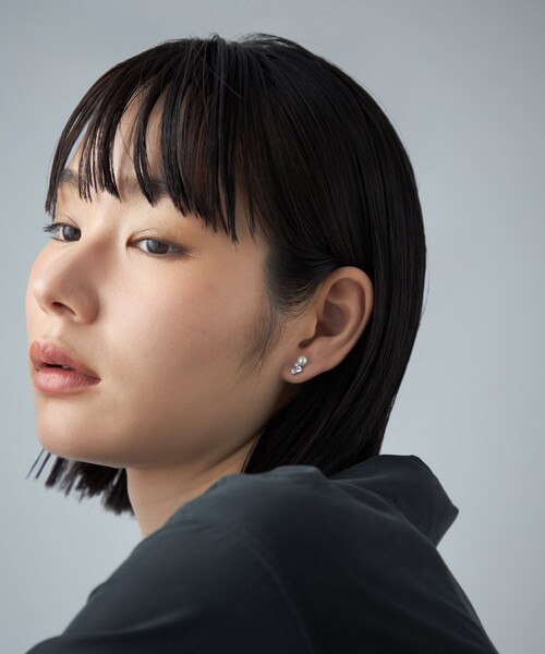 Jouete(ジュエッテ)の「ピアス パール×ジルコニア(ピアス(両耳用)・レディース・イエローゴールド/プラチナム・FREE)」の5枚目の写真