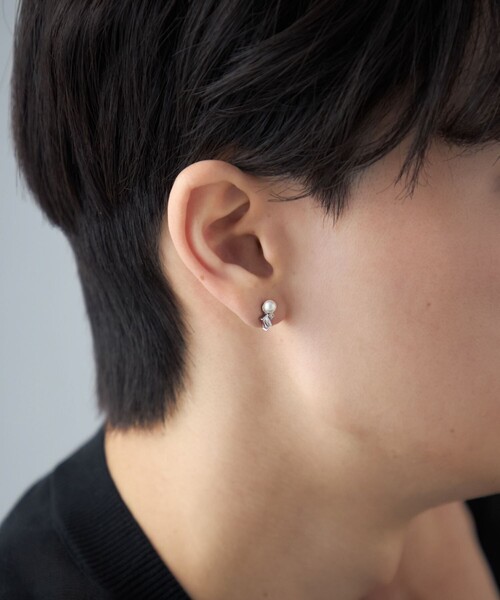Jouete(ジュエッテ)の「ピアス パール×ジルコニア(ピアス(両耳用)・レディース・イエローゴールド/プラチナム・FREE)」の9枚目の写真