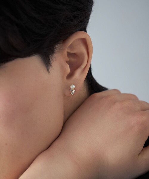 Jouete(ジュエッテ)の「ピアス パール×ジルコニア(ピアス(両耳用)・レディース・イエローゴールド/プラチナム・FREE)」の13枚目の写真