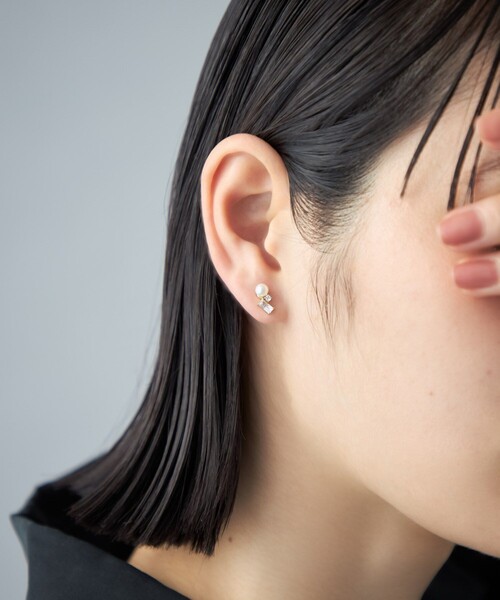 Jouete(ジュエッテ)の「ピアス パール×ジルコニア(ピアス(両耳用)・レディース・イエローゴールド/プラチナム・FREE)」の14枚目の写真