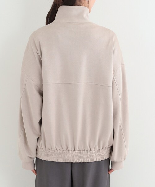 SHOO・LA・RUE(シューラルー)の「カットスエードスタンドブルゾン(ブルゾン・レディース・チャコールグレー/ライトベージュ・04/03/02/01)」の13枚目の写真